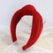 Wrapables Wide Knotted Velvet Headbands, Top Knot Velvet Headbands for Women and Girls, Red